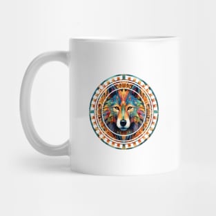 Crystal Wolf Mandala Mug